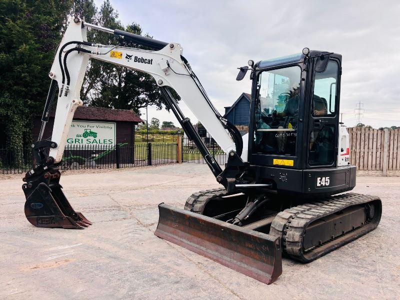 BOBCAT E45 TRACKED EXCAVATOR *YEAR 2019, ONLY 1700 HOURS* C/W QUICK HITCH *VIDEO*