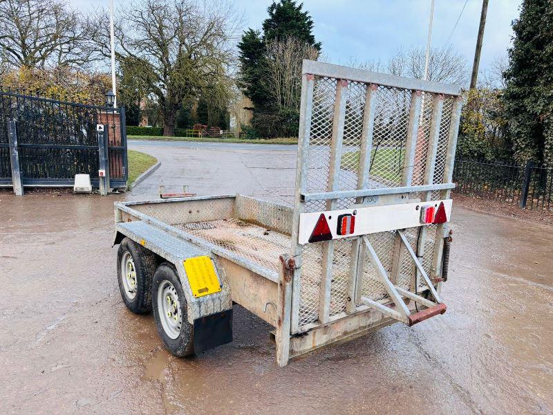 INDESPENSION TWIN AXLE PLANT TRAILER C/W LOADING RAMP 