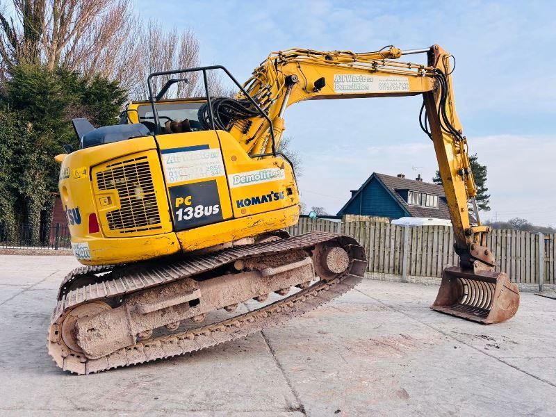 KOMATSU PC138US TRACKED EXCAVATOR *C/W BUCKET*VIDEO*