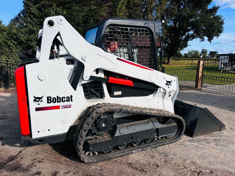 BOBCAT T590 TRACKED SKIDSTEER *YEAR 2018, 2761 HOURS* C/W BUCKET *VIDEO*