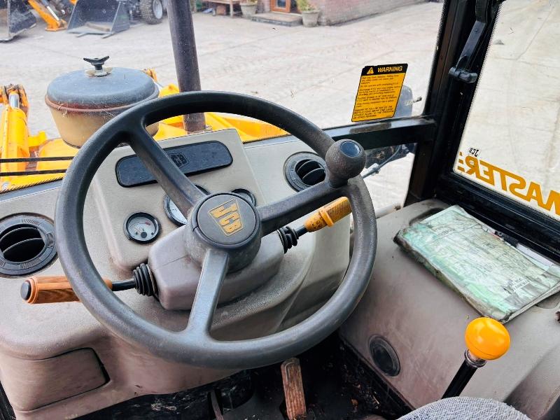 JCB 2CX-U 4WD LOADING SHOVEL C/W REAR LINKAGE, PTO, BUCKET & PALLET TINES *VIDEO*