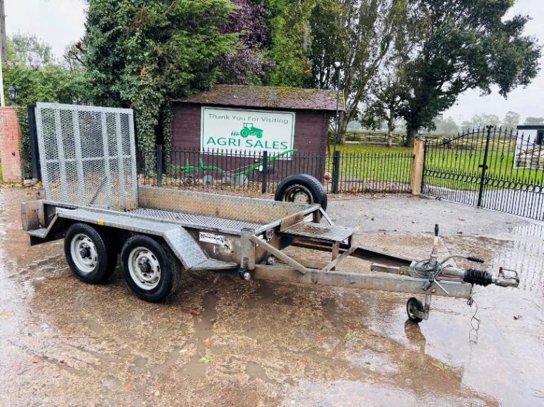 INDESPENSION TWIN AXLE PLANT TRAILER C/W LOADING RAMP *VIDEO*