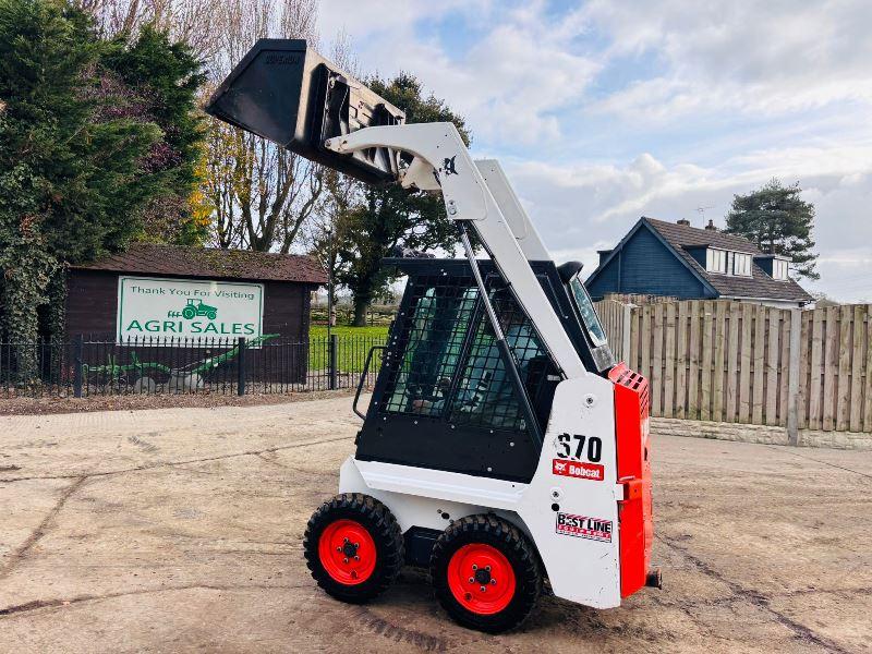 BOBCAT S70 SKIDSTEER *ONLY 211 HOURS, YEAR 2019* C/W BUCKET & FULLY GLAZED CABIN *VIDEO*