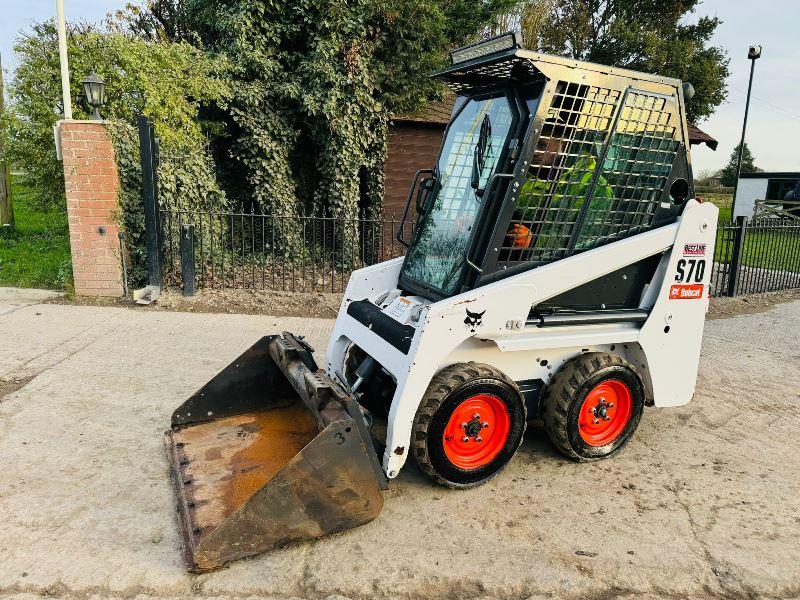 BOBCAT S70 SKIDSTEER *ONLY 346 HOURS, YEAR 2017* C/W BUCKET *VIDEO*