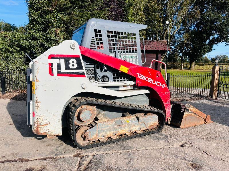 TAKEUCHI TL8 TRACKED SKIDSTEER *YEAR 2015, 3519 HOURS* C/W BUCKET *VIDEO*