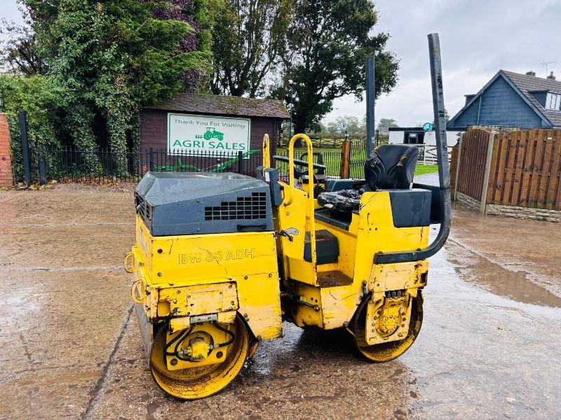 BOMAG BW80ADH DOUBLE DRUM ROLLER C/W DOUBLE DRUM DRIVE *VIDEO*