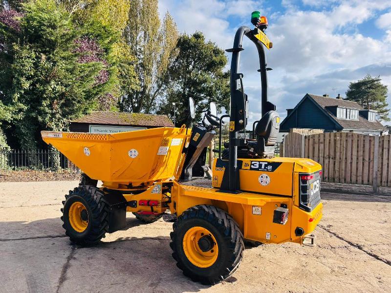 JCB 3STH-2S5 4WD SWIVEL TIP DUMPER *YEAR 2021, ONLY 655 HOURS* VIDEO*