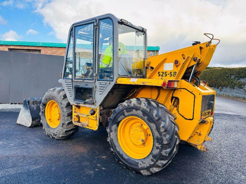 JCB 525-58 TELEHANDLER C/W BUCKET AND TINES*VIDEO*