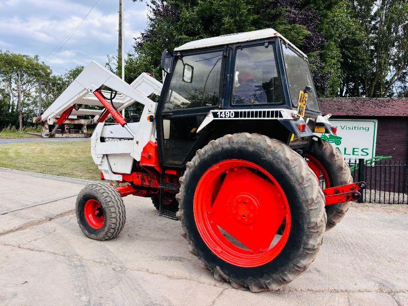 DAVID BROWN 1490 TRACTOR C/W LOADER, BUCKET, MUCK FORKS & PALLET TINES 