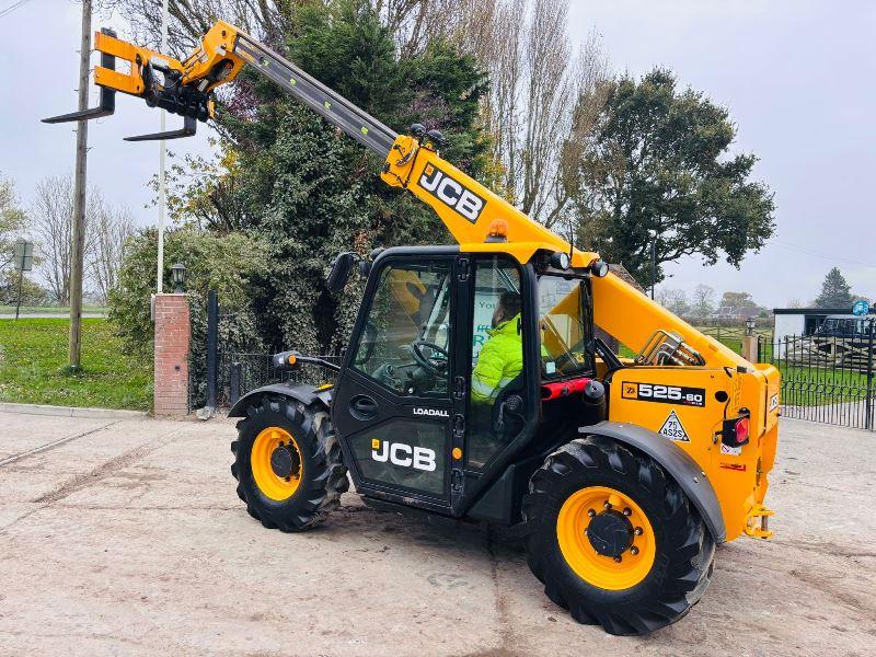 JCB 525-60 4WD TELEHANDLER *YEAR 2017, 3416 HOURS* C/W PALLET TINES *VIDEO*