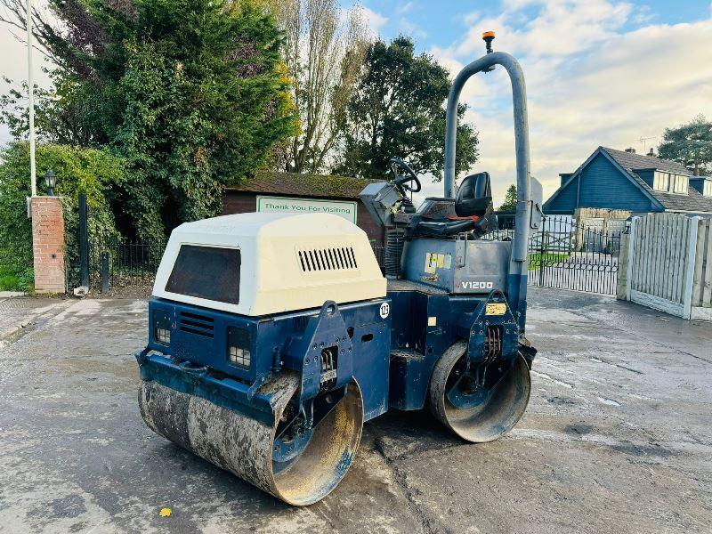 BENFORD TV1200 DOUBLE DRUM ROLLER *1902 HOURS* C/W KUBOTA ENGINE & ROLE BAR *VIDEO*