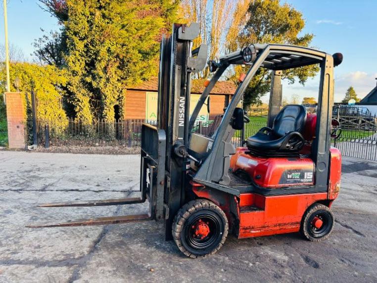 NISSAN 15 FORKLIFT C/W SIDE SHIFT *VIDEO*