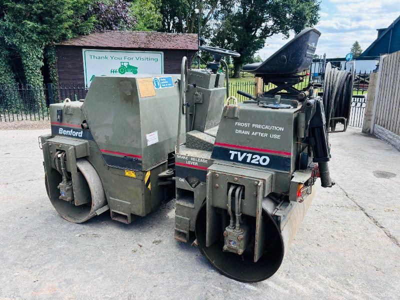 BENFORD TV120 DOUBLE DRUM ROLLER C/W HYDRAULIC POWER PACK & BREAKER 