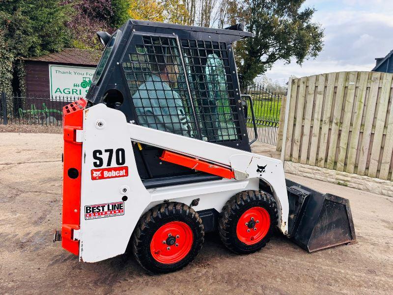 BOBCAT S70 SKIDSTEER *ONLY 211 HOURS, YEAR 2019* C/W BUCKET & FULLY GLAZED CABIN *VIDEO*