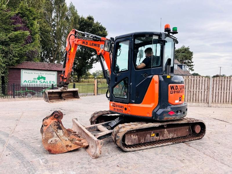 HITACHI ZX48U-5A EXCAVATOR *ZERO SWING, YEAR 2018* C/W 3 X BUCKET'S *VIDEO*