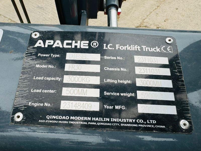 UNUSED APACHE FR30 ROUGH TERRIAN FORKLIFT *YEAR 2024, ONLY 2 LEFT* VIDEO*