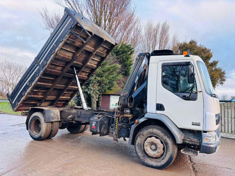 DAF LF55.220 4X2 TIPPER LORRY C/W HIAB 099 CRANE CHOICE OF 5 