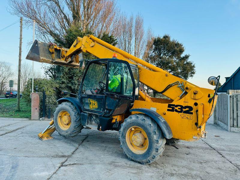 JCB 532-120 4WD TELEHANDLER *12 METER REACH* C/W BUCKET & PALLET TINES *VIDEO*