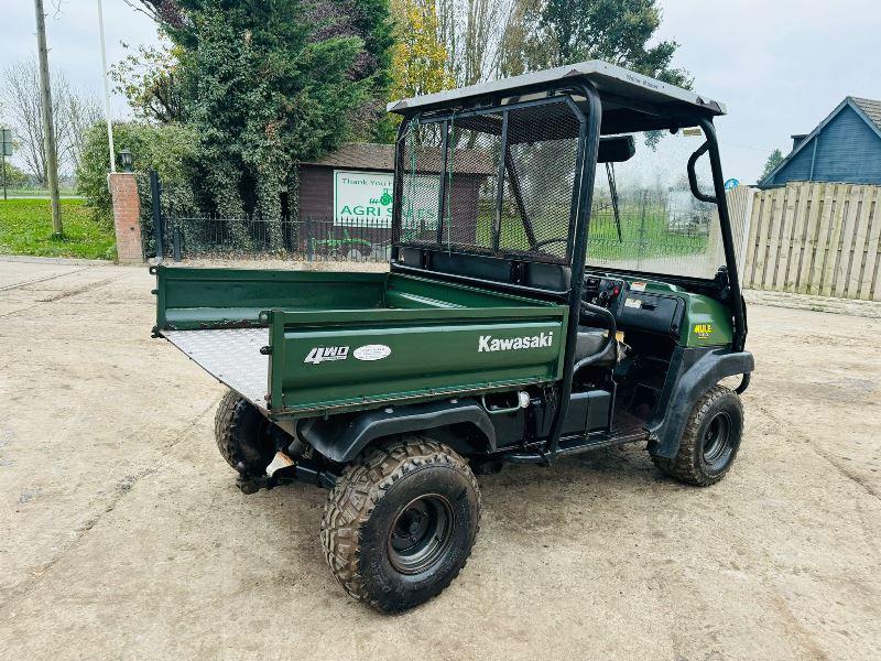 KAWASAKI 4WD MULE UTV C/W FRAME AND CANOPY 