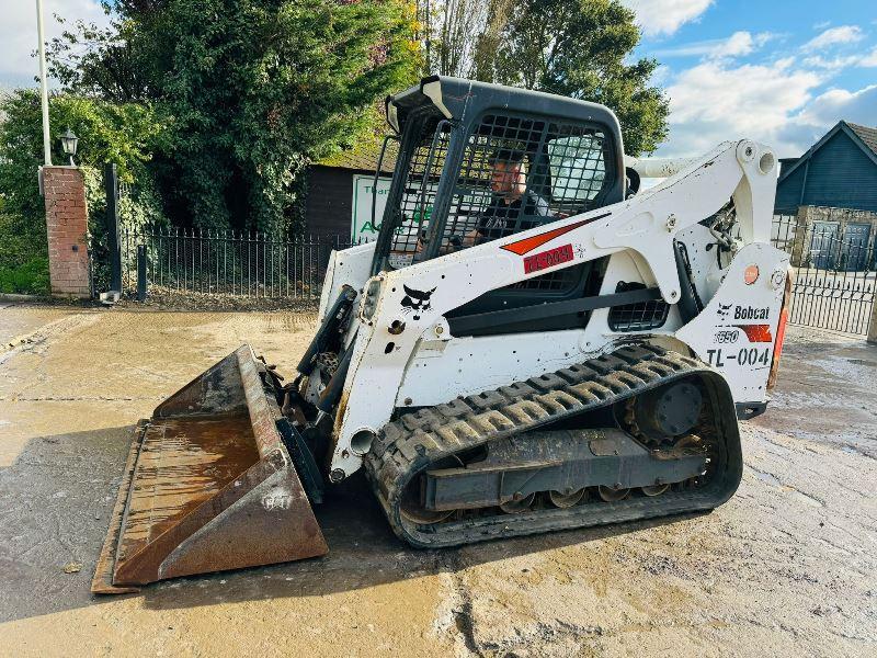 BOBCAT T650 TRACKED SKIDSTEER HIGH LIFT *YEAR 2017, 4838 HOURS* C/W BUCKET *VIDEO*