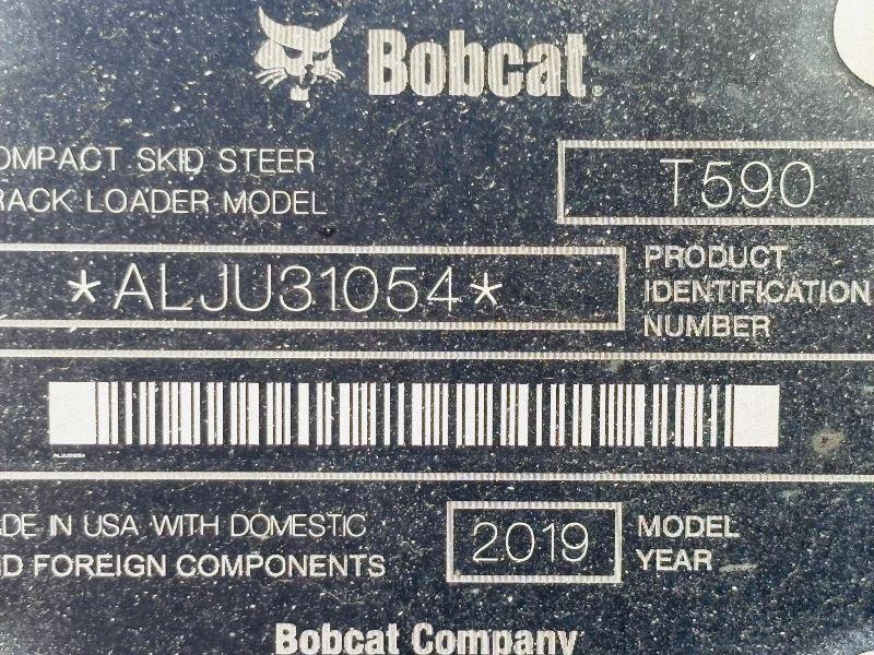 BOBCAT T590 TRACKED SKIDSTEER *YEAR 2019, 2871 HOURS* C/W BUCKET *VIDEO*