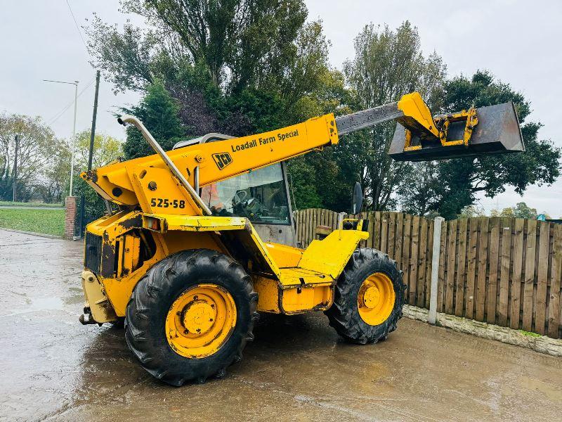 JCB 525-58 4WD TELEHANDLER *AG-SPEC* C/W BUCKET, PALLET TINES & TINE EXTENSIONS *VIDEO*