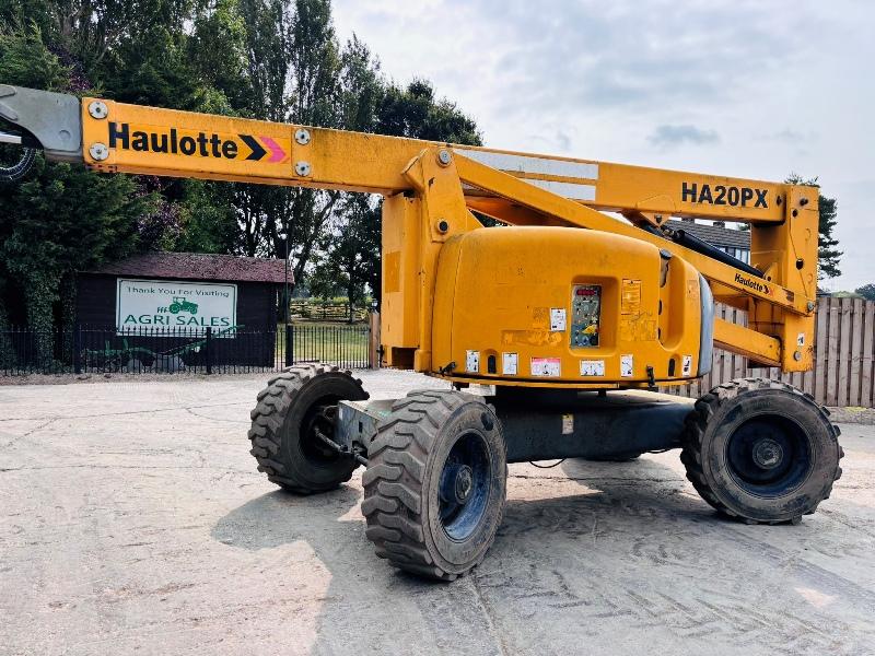 HAULOTTE HA20TPX AIREL PLATFORM *20M REACH, YEAR 2012* C/W 4 WHEEL STEER *VIDEO*