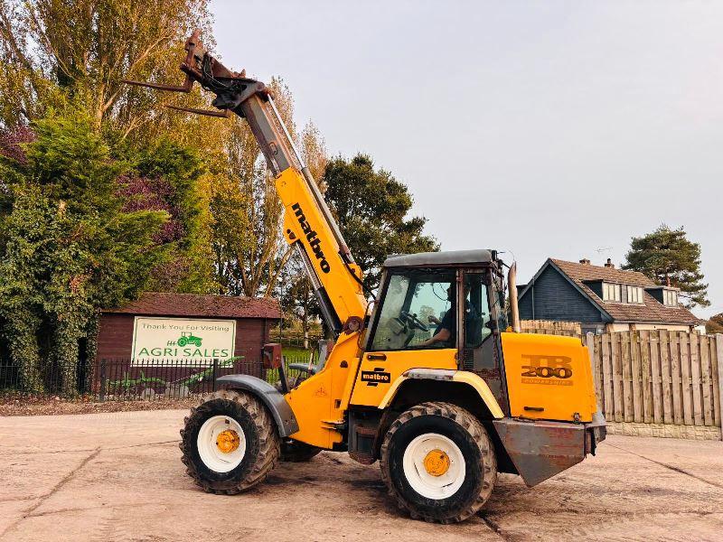 MATBRO TR200 4WD TELEHANDLER C/W PIN AND CONE HEAD STOCK & PALLET TINES 