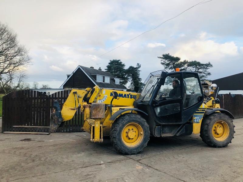 KOMATSU WH613 13 METER TURBO TELEHANDLER C/W FRONT SUPPORT LEGS *PLEASE ...