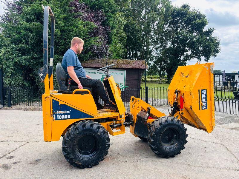 THWAITES 1TONN HIGH TIP DUMPER *YEAR 2019* C/W ROLE BAR *VIDEO*