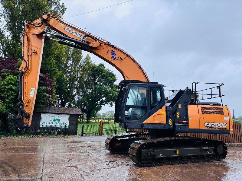 CASE CX290D HIGH RISE CABIN TRACKED EXCAVATOR *YEAR 2017* C/W QUICK HITCH *VIDEO*