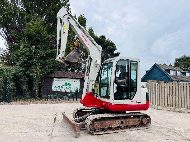 TAKEUCHI TB150C TRACKED EXCAVATOR C/W FRONT BLADE *VIDEO*