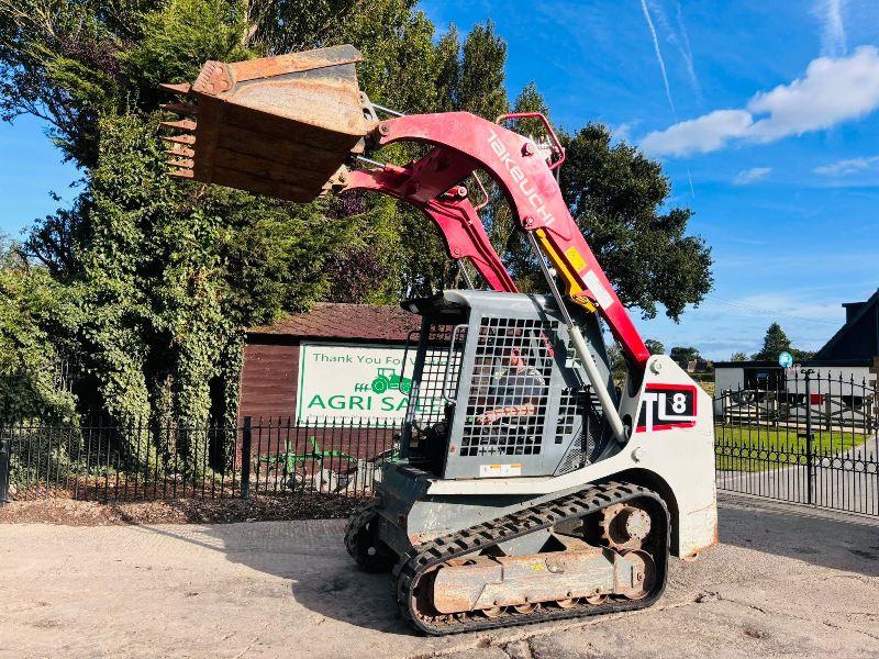 TAKEUCHI TL8 TRACKED SKIDSTEER *YEAR 2015, 3519 HOURS* C/W BUCKET *VIDEO*