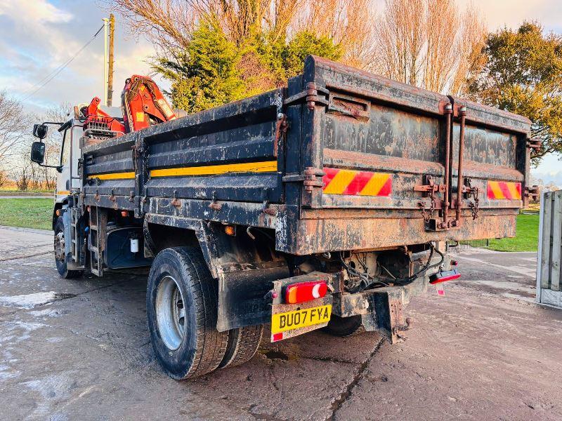 DAF LF55.220 4X2 TIPPER LORRY C/W HIAB 099 CRANE *VIDEO*