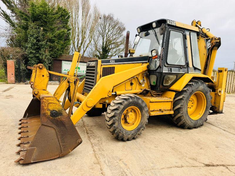 CATERPILLAR 428B 4WD BACKHOE DIGGER C/W EXTENDING DIG *VIDEO*