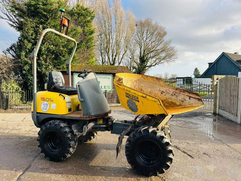 WACKER NEUSON 1501 4WD SWIVEL TIP DUMPER*1763 HOURS* C/W ROLE BAR *VIDEO*