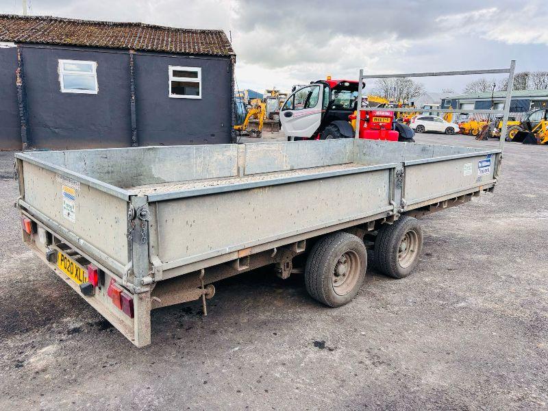 IFOR WILLIAMS 14FT 6 TWIN AXLE PLANT TRAILER *C/W LOADING RAMP*VIDEO*