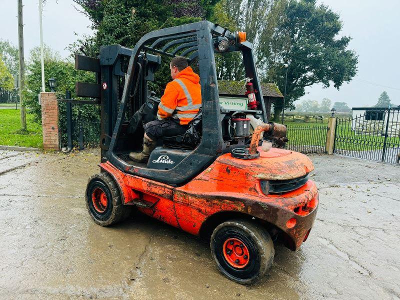 LINDE H30D-03 DIESEL FORKLIFT *CONTAINER SPEC* C/W PERKINS ENGINE *VIDEO*