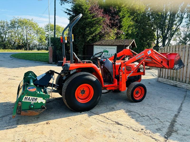 KUBOTA STV40 COMPACT TRACTOR *YEAR 2008* C/W ROTAVATOR, LOADER & BUCKET 