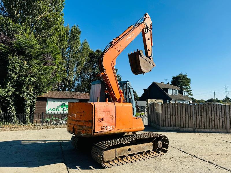 HITACHI EX60 TRACKED EXCAVATOR C/W BUCKET *VIDEO*