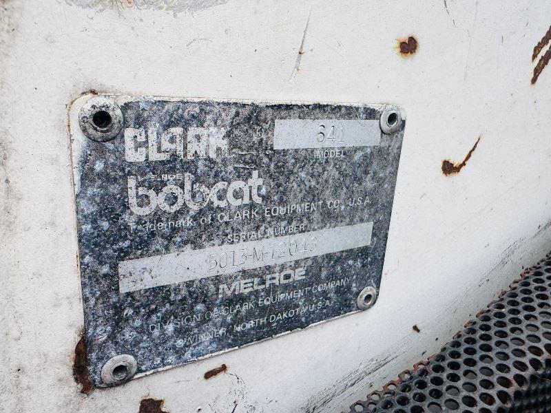 BOBCAT 641 SKIDSTEER *C/W TINES*VIDEO*