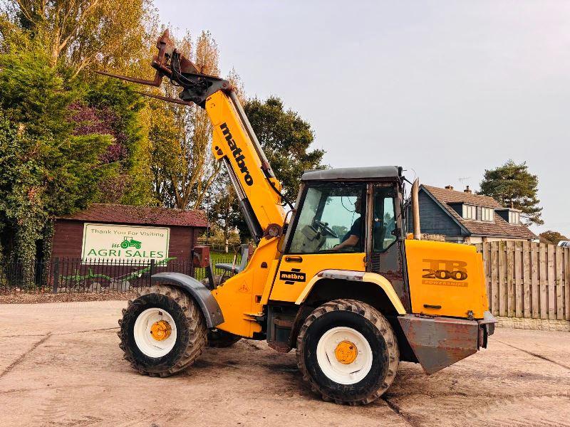 MATBRO TR200 4WD TELEHANDLER C/W PIN AND CONE HEAD STOCK & PALLET TINES *VIDEO*