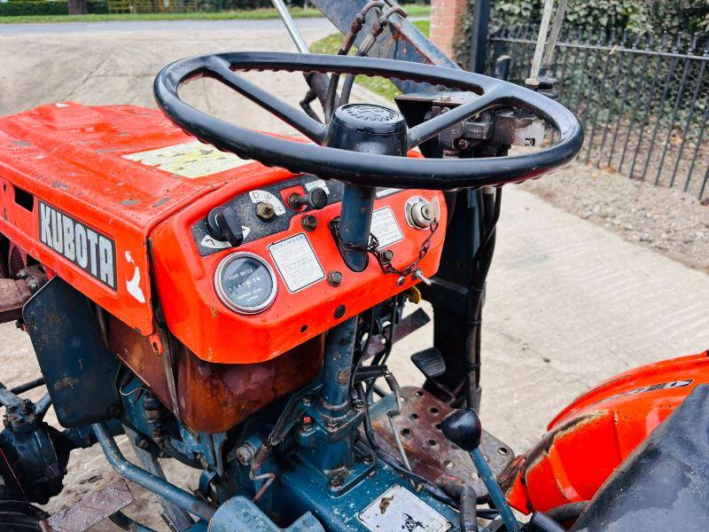 KUBOTA B7100D 4WD TRACTOR C/W FRONT LOADER & REAR WEIGHT BLOCK 