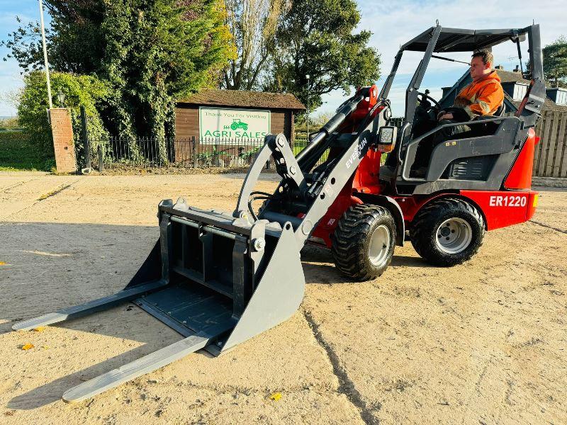 UNUSED EVERUN ER1220 LOADING SHOVEL *YEAR 2024* C/W KUBOTA ENGINE, BUCKET & TINES 