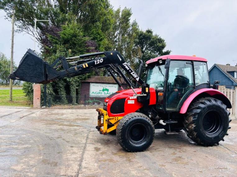 ZETOR 644T 4WD TRACTOR C/W TRAC LIFT FRONT LOADER & BUCKET *VIDEO*