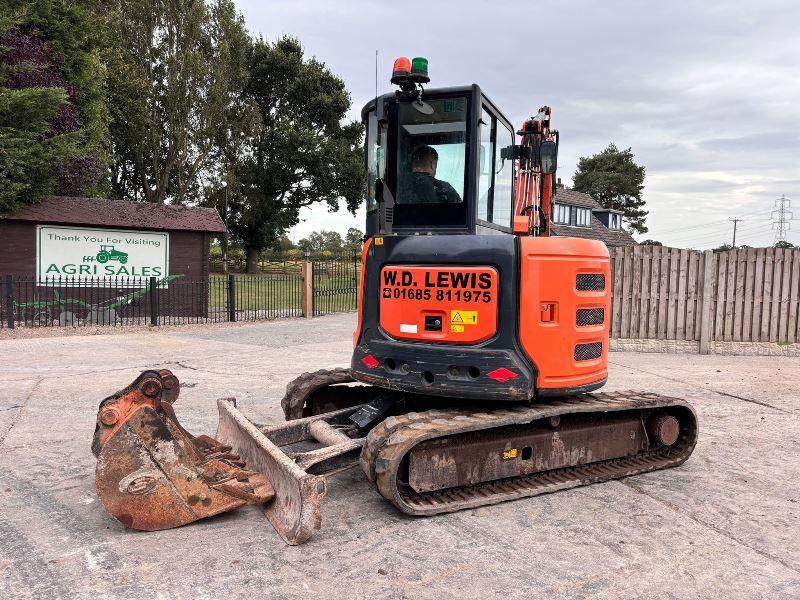 HITACHI ZX48U-5A EXCAVATOR *ZERO SWING, YEAR 2018* C/W 3 X BUCKET'S *VIDEO*