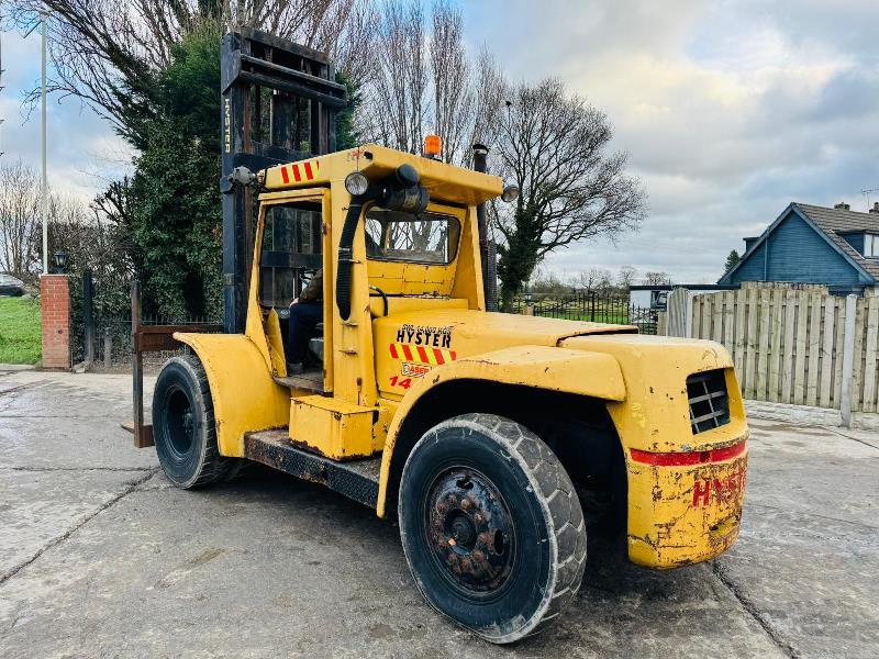 HYSTER H14.00 *14 TON LIFT* DIESEL FORKLIFT C/W PALLET TINES