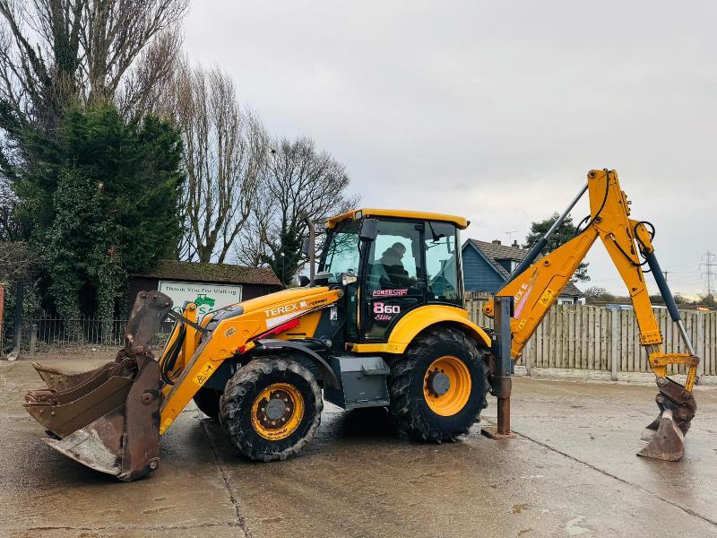 TEREX 860 ELITE 4WD BACKHOE DIGGER C/W EXTENDING DIG & 4 X BUCKETS *VIDEO*