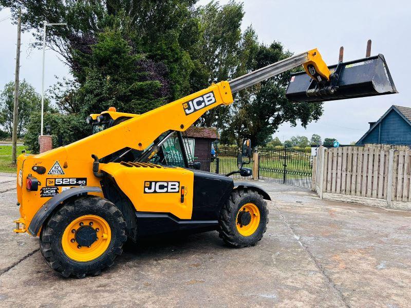 JCB 525-60 4WD TELEHANDLER *YEAR 2019* C/W BUCKET & PALLET TINES *VIDEO*