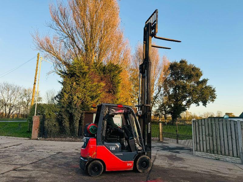 TOYOTA 15 FORKLIFT *CONTAINER SPEC, YEAR 2019* C/W PALLET TINES *VIDEO*